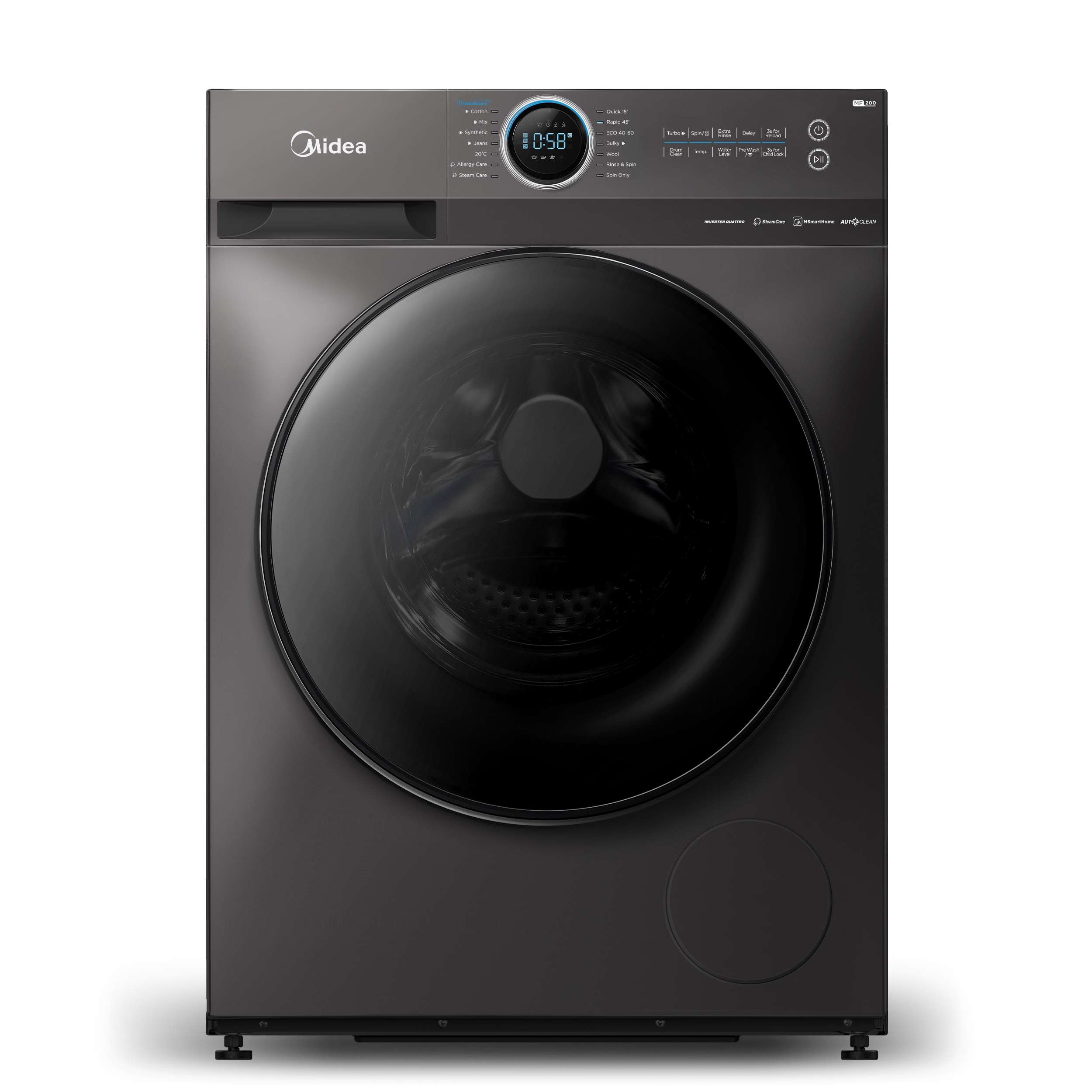 Midea Front Loader Washing Machine 8Kg MF200W80WB-T Inv - Image 2