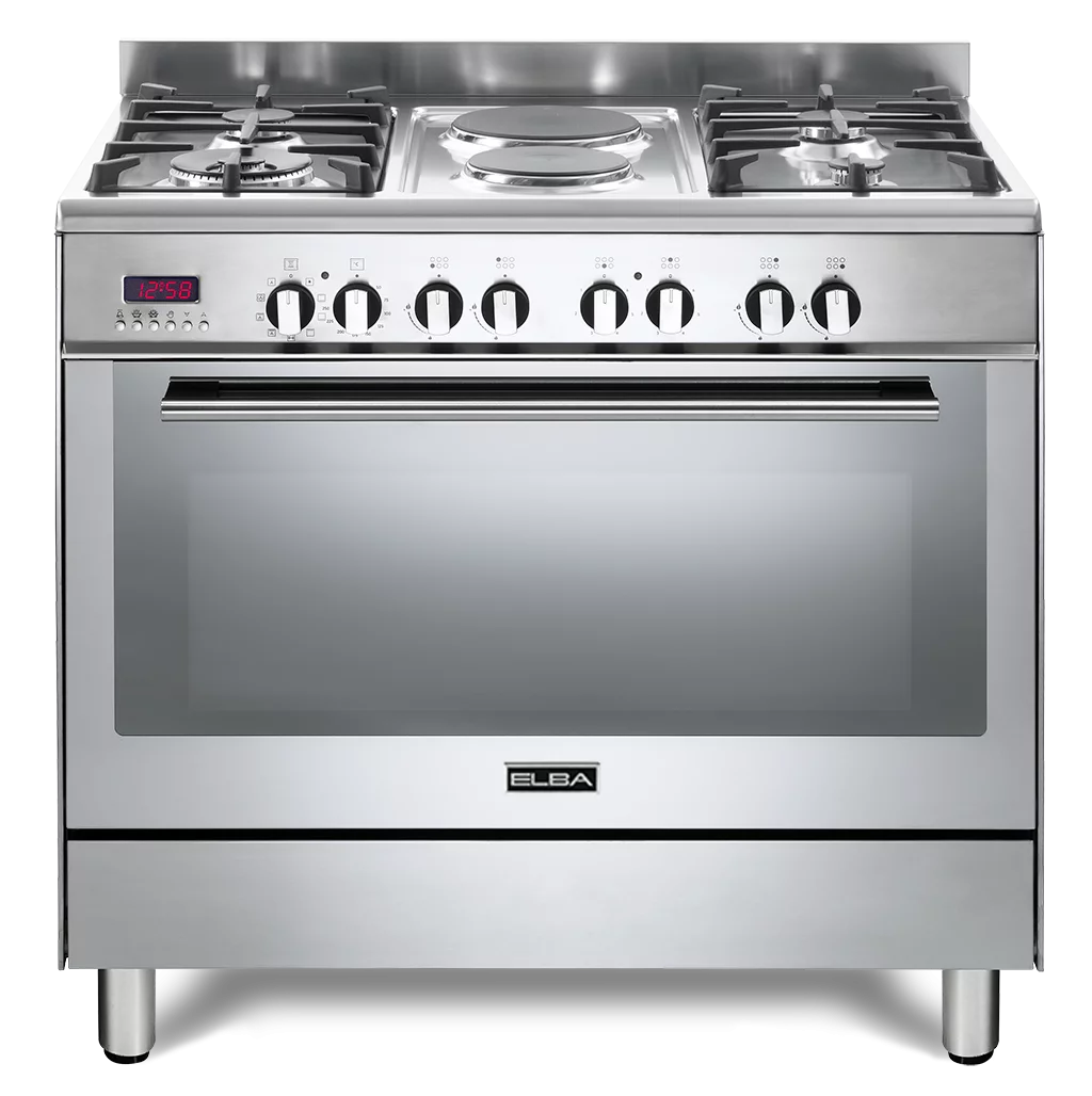 Elba Freestanding 4 Burner Gas + 2 Electric Cooker FX-9642M 90cm