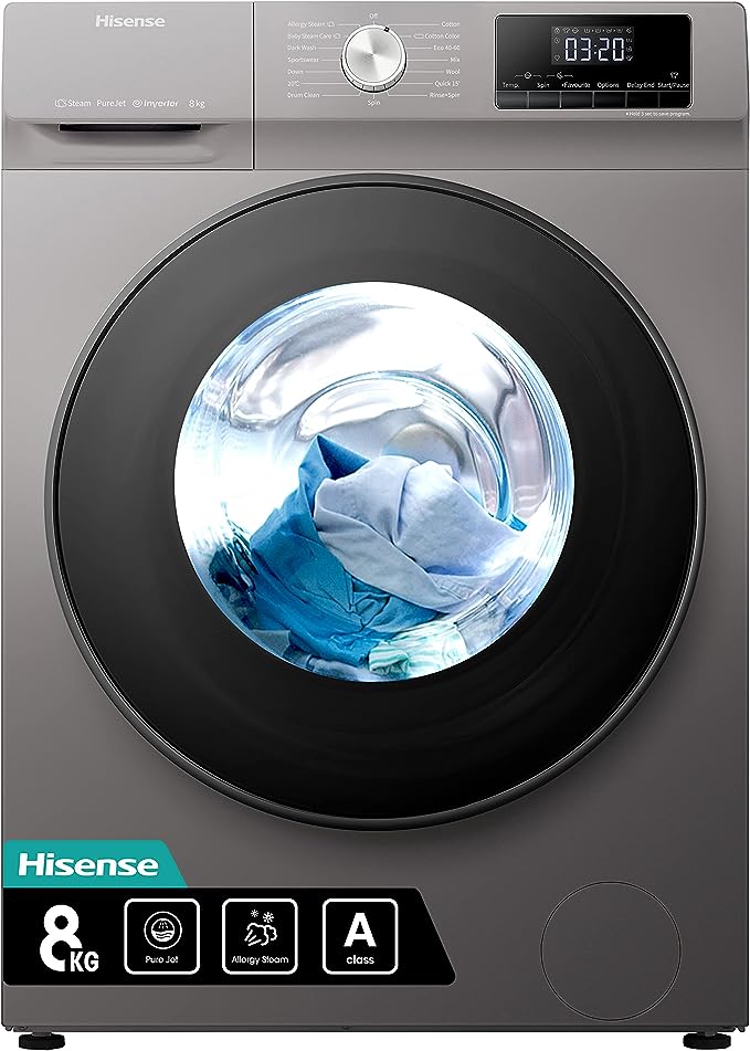 Hisense Front Load Washing Machine WFQP8014T 8KG - Image 2
