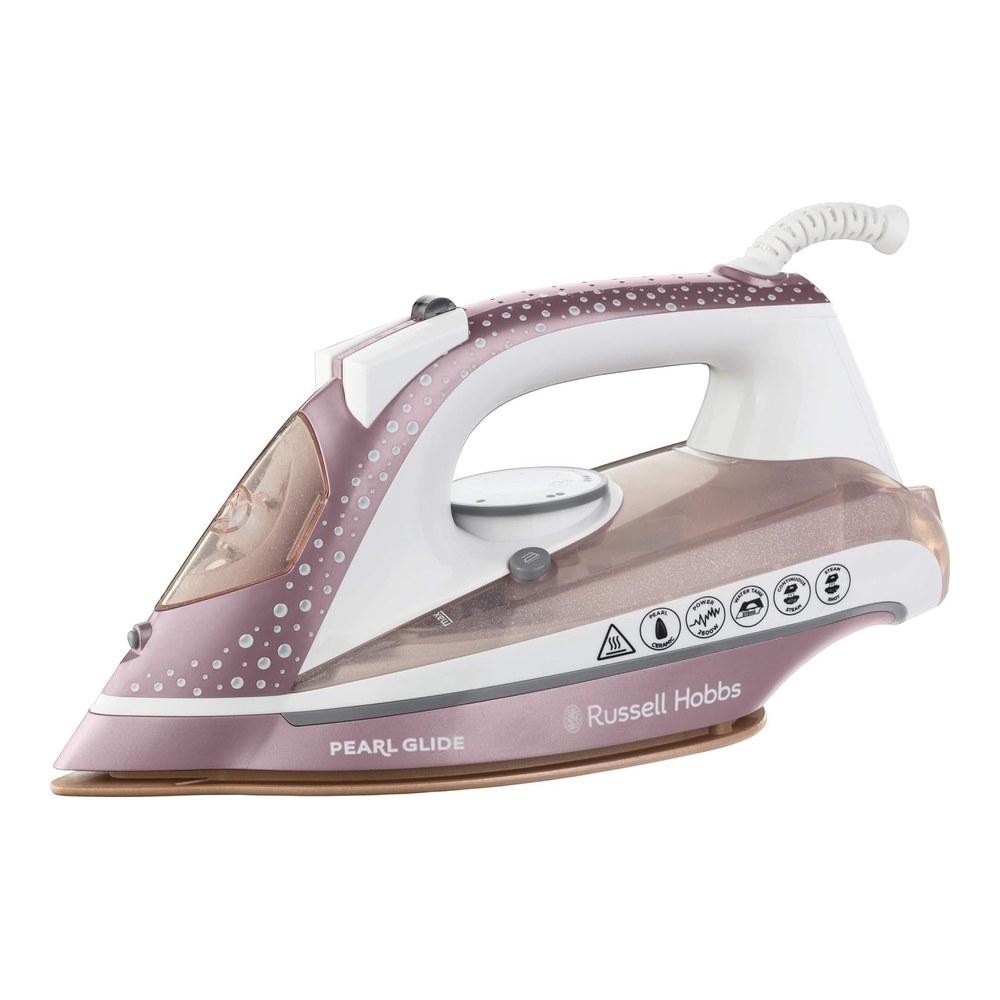 Russell Hobbs Pearl Glide Steam Iron with Pearl Infused Ceramic Soleplate 23972