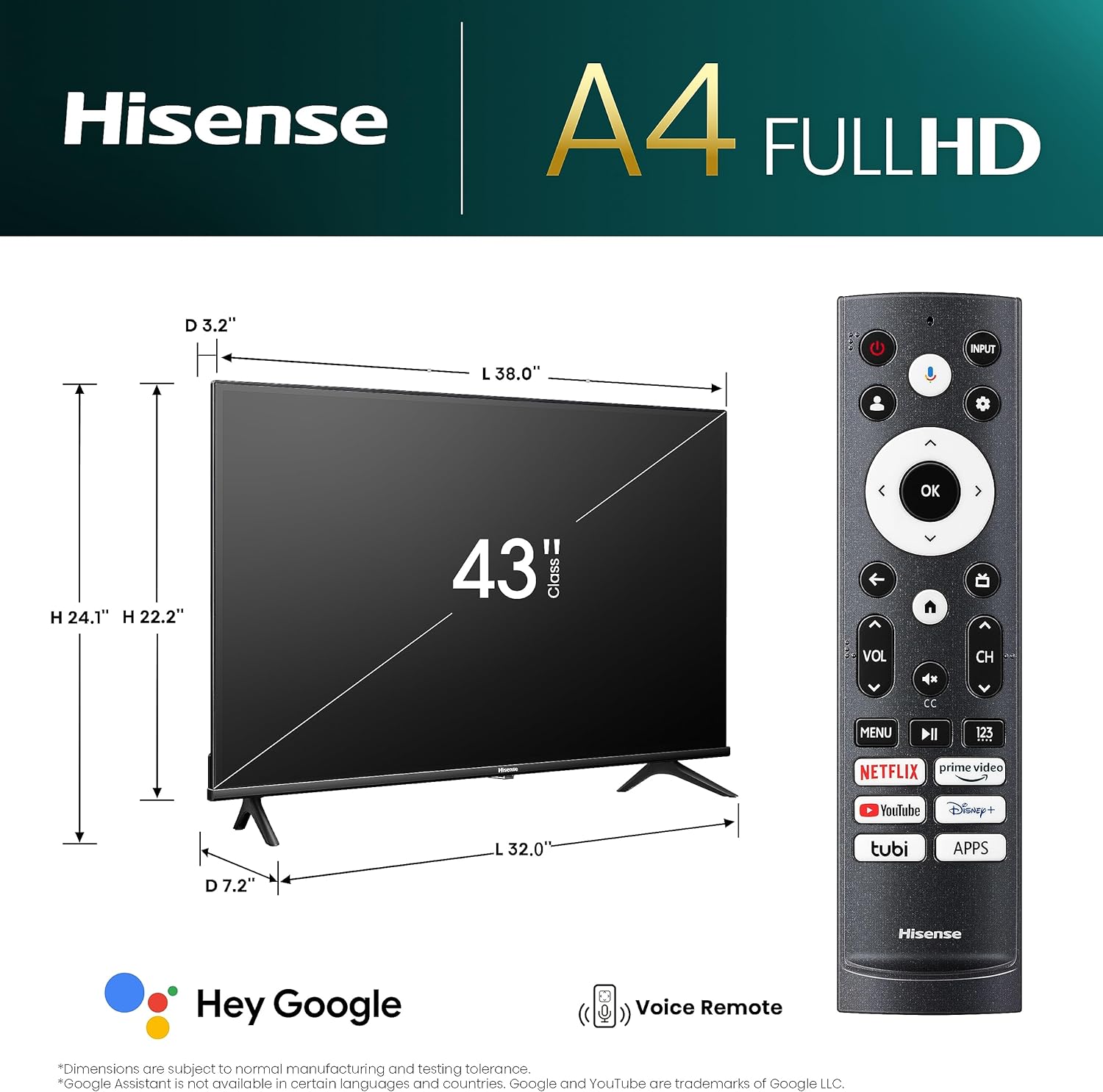 Hisense Smart FHD LED TV VIDAA A4K Model - Image 3