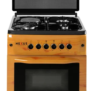 Nexus 3 Gas Burner + 1 Electric Hotplate Standing Cooker NX-6004 Black
