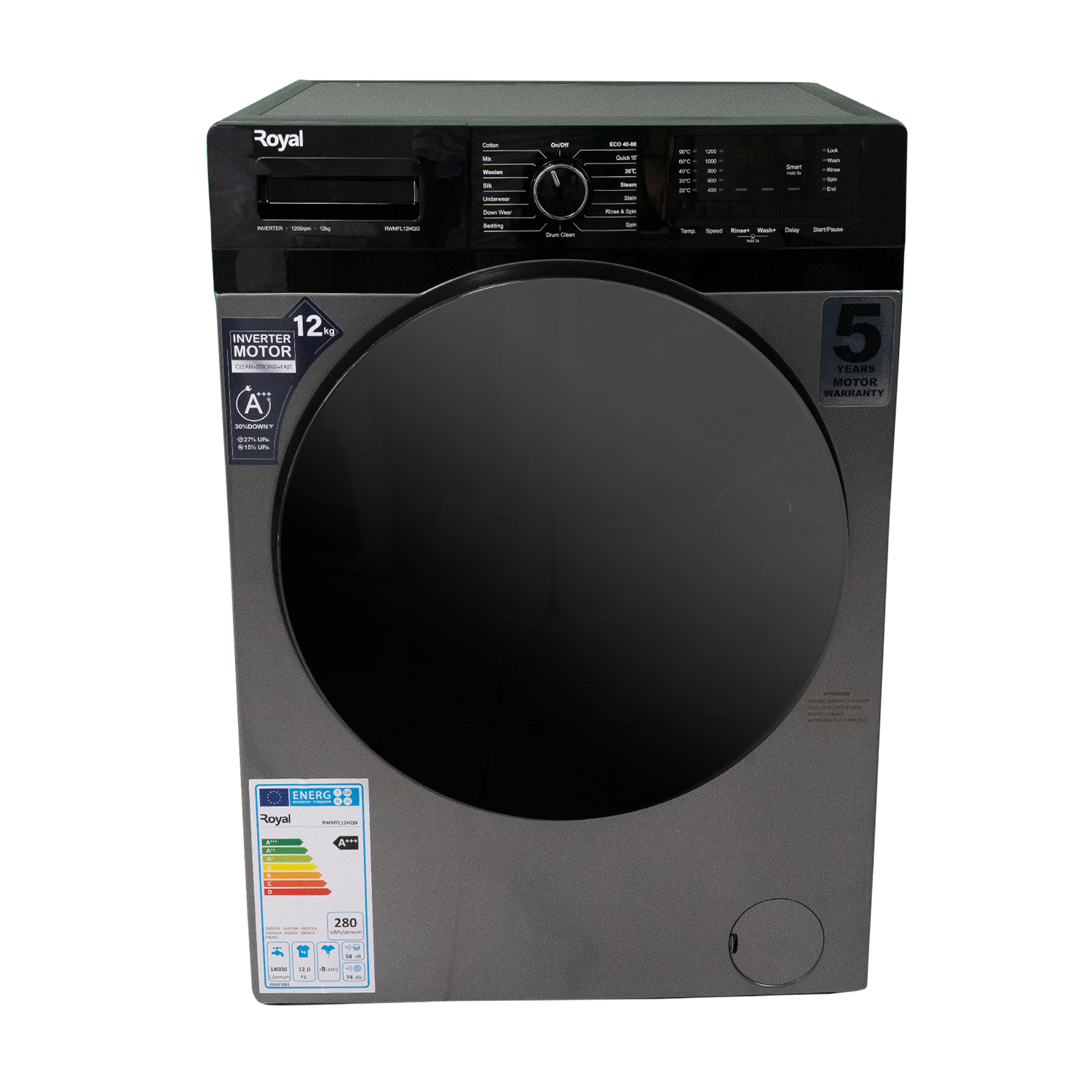 Royal Front Load Washing Machine 9KG RWMFL09HQG
