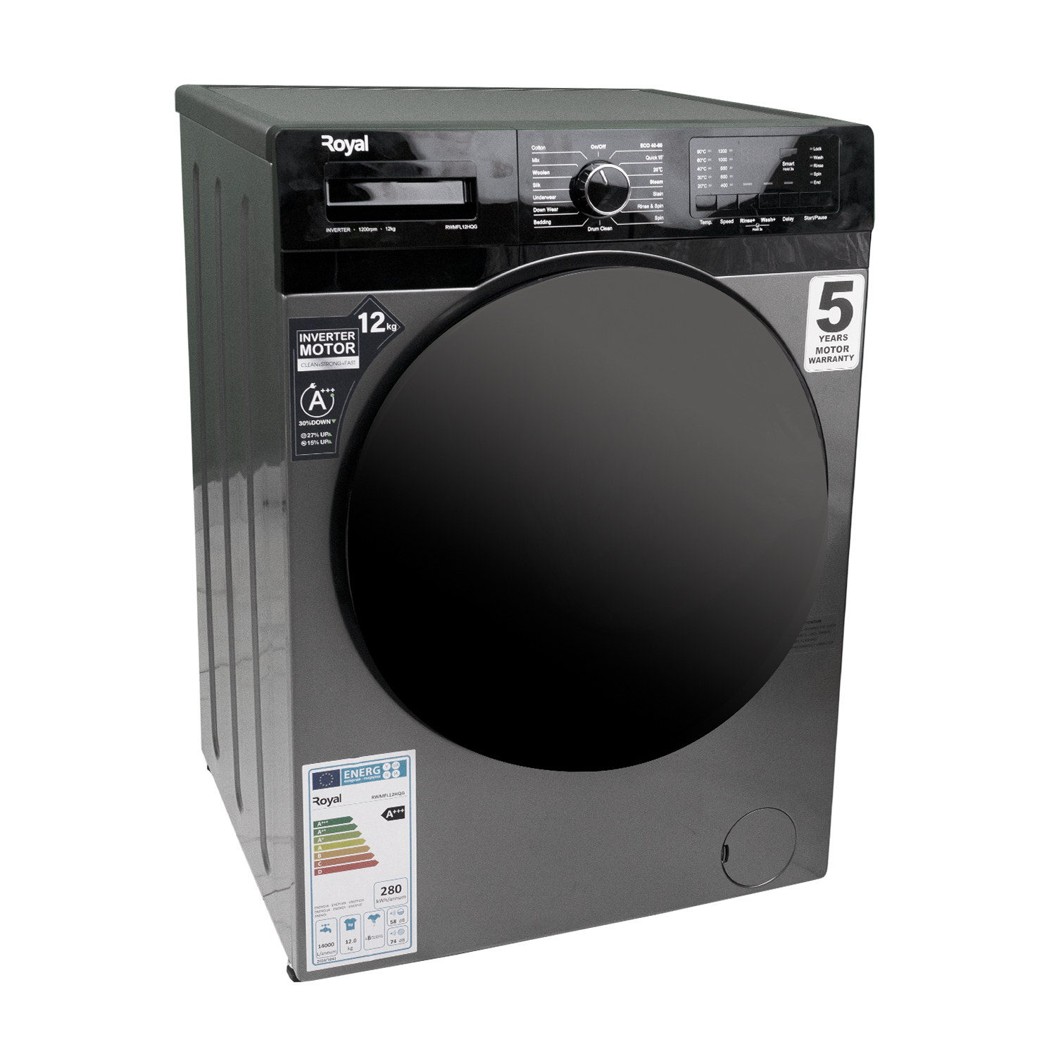 Royal Front Load Washing Machine 9KG RWMFL09HQG - Image 3